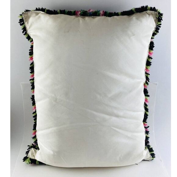 Handmade Vintage Latch Hook Completed Kit Pillow Bless This House 24 x 18.5" - Picture 6 of 8